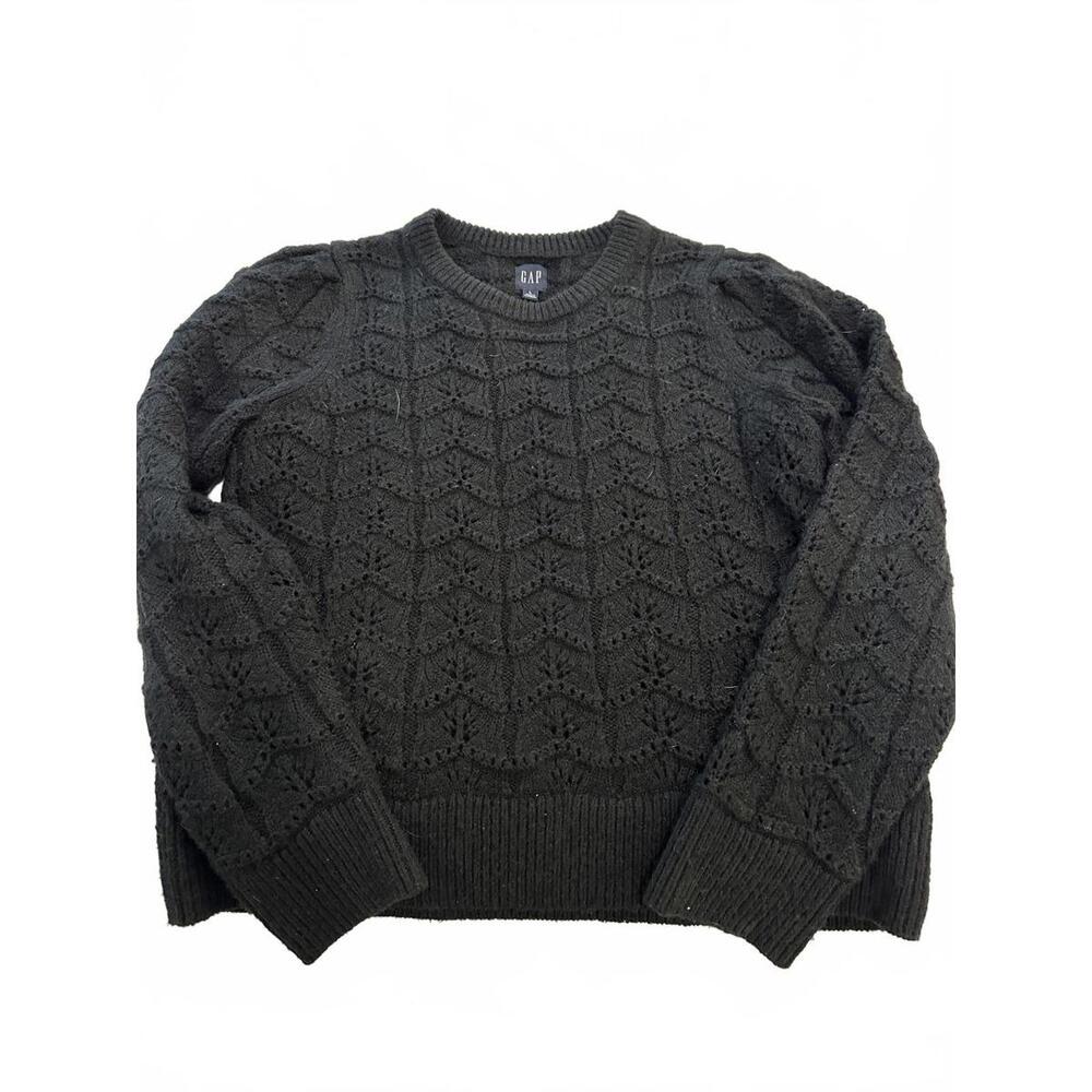 GAP Women's Black Crew Neck Sweater, Size Large